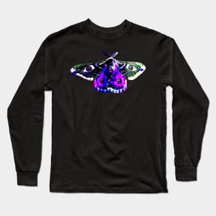 Purple Moth Abstract Long Sleeve T-Shirt